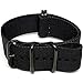 Da Luca Ballistic Nylon Military Watch Strap - Black (PVD Buckle) : 26mm
