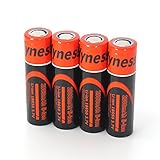 Wyness 4PCS Flat Top Vape 18650 Rechargeable 3.7V 2500mAh Batteries(4 PCS)