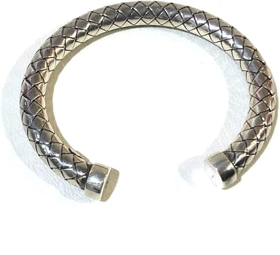 Amazon ボッテガヴェネタ Bottega Veneta イントレチャート アクセサリー バングル ブレスレット Ag925 メンズ 中古 ブレスレット 通販