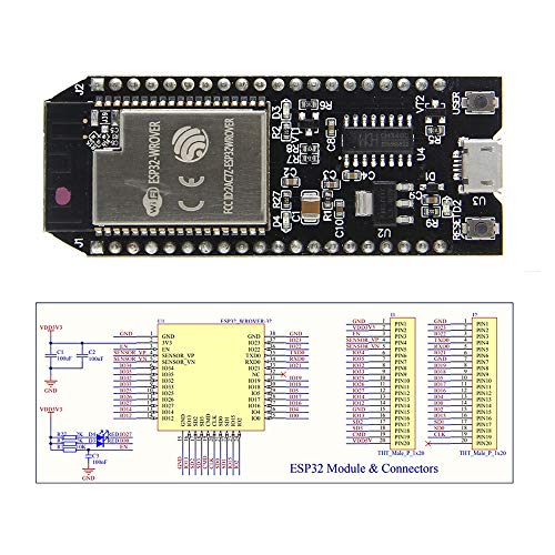 Geekworm ESP32 WROVER PCB Development Board with 8MB PSRAM WiFi+Bluetooth Low Power Consumption Dual Cores ESP32