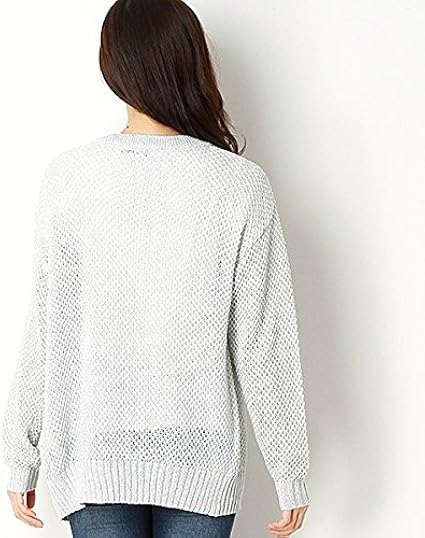 Amazon ムルーア Murua カーディガン メタリックルーズニットcd M09ブラック F カーディガン ボレロ 通販