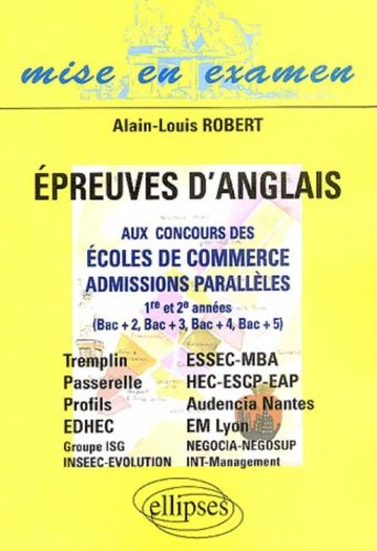 Épreuves d'anglais aux concours des écoles de commerce