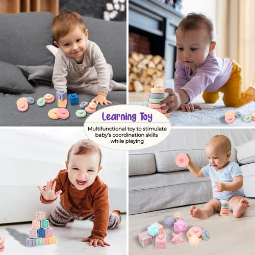 24 Pack Montessori Toys for Babies 3 in 1 Baby Toys Bundle Stacking & Nesting Toys Baby