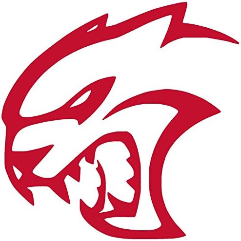 DODGE HELLCAT Vinyl Sticker Decal (3" x 3", Real Red)