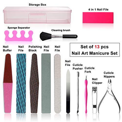 SOFYE Nail Files Set Professional Manicure Pedicure Set Nail Buffers