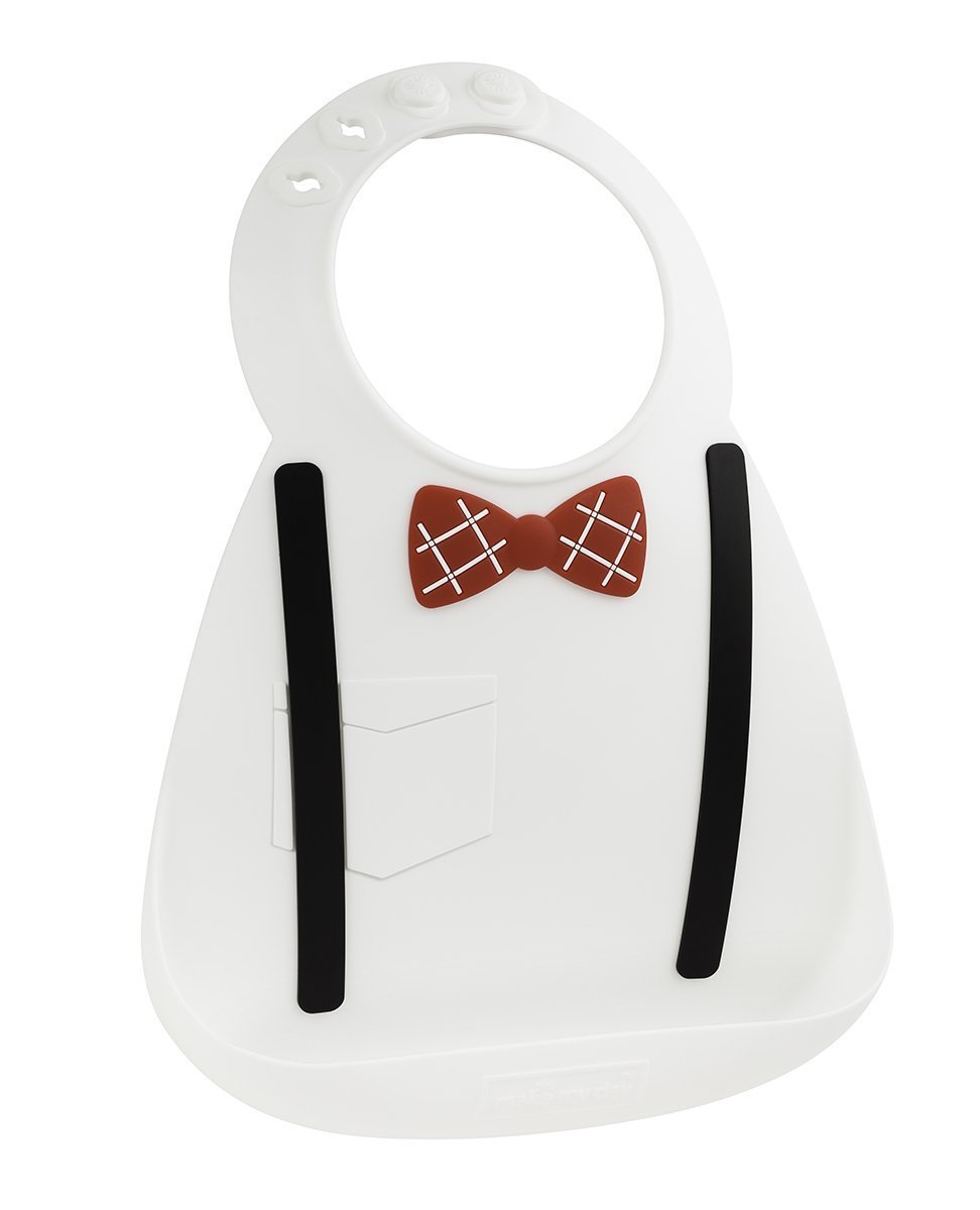 Make My Day Baby Bib Scholar, White/Red/Black