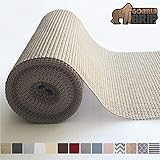 Gorilla Grip Original Drawer and Shelf Liner, Non Adhesive Roll, 17.5 Inch x 24 FT, Durable and Strong, for Drawers, Shelves, Cabinets, Storage, Kitchen and Desks, Beige