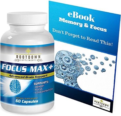 Focus Max Memory Supplement Training Program. Improve Mental Alertness. Natural Gingko Biloba, St. John's Wort & DMAE for Men and Women. Boost Brain Function and Restore Mental Clarity