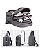 Muzee Sling Bag Chest Shoulder Gym Backpack Sack Satchel Outdoor Crossbody Bag (New grey)