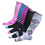 Graduated Compression Socks (Men and Women 1 pair) Best for Running, Nurses, Crossfit