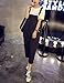 Yeokou Women's Loose Baggy Cotton Wide Leg Jumpsuit Rompers Overalls Harem Pants