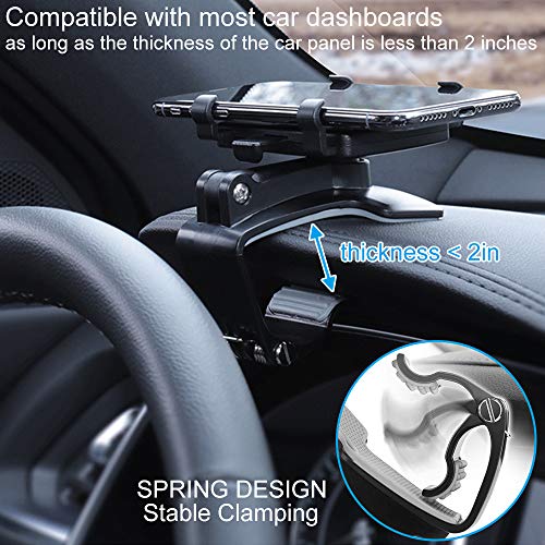 Dashboard Car Phone Holder Mount with 360 Degree Rotation, CLZWiiN Dash
