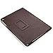 Bear Motion Case for iPad Air 2 - Genuine Leather Folio Case for iPad Air 2 Case Cover (2014 Version) - Brown