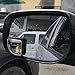 Senzeal 2x Rear View Mirror Fan Shape Reverse Auxiliary Wide-angle Lens 360° Adjustable Blind Spot Mirror Black