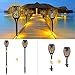 4Pack Solar Tiki Torches with Flickering Flame,Waterproof Solar Torch Light with Flickering Flame,Solar Garden Lights Deck Decorations Outdoor,Solar Lights Outdoor Decorative Garden Patio Deck Yard