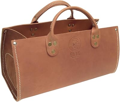 Klein Tools 5115 Leather Tool Bag Hand Tools Heavy Duty Organizer Double Ply