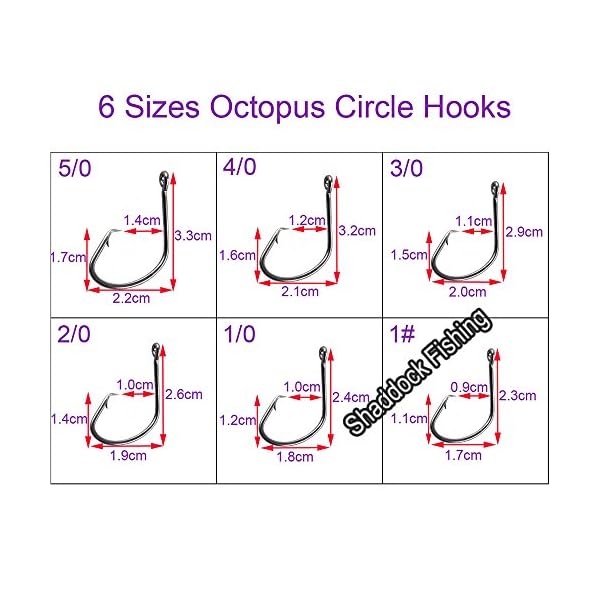 Shaddock-Fishing–300pcsbox-2X-Sharp-Fishing-Circle-Hooks-Assorted-Offset-Octopus-Circle-Hooks-Black-High-Carbon-Steel-Fishing-Hooks-Set-Fishing-Tackle-No-7381-Size-1-50 Shaddock-Fishing–300pcsbox-2X-Sharp-Fishing-Circle-Hooks-Assorted-Offset-Octopus-Circle-Hooks-Black-High-Carbon-Steel-Fishing-Hooks-Set-Fishing-Tackle-No-7381-Size-1-50