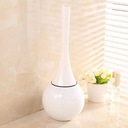 VDNSI 2 in 1 Plastic Toilet Cleaning Brush with Holder Look Like Flower Pot Multi Colour