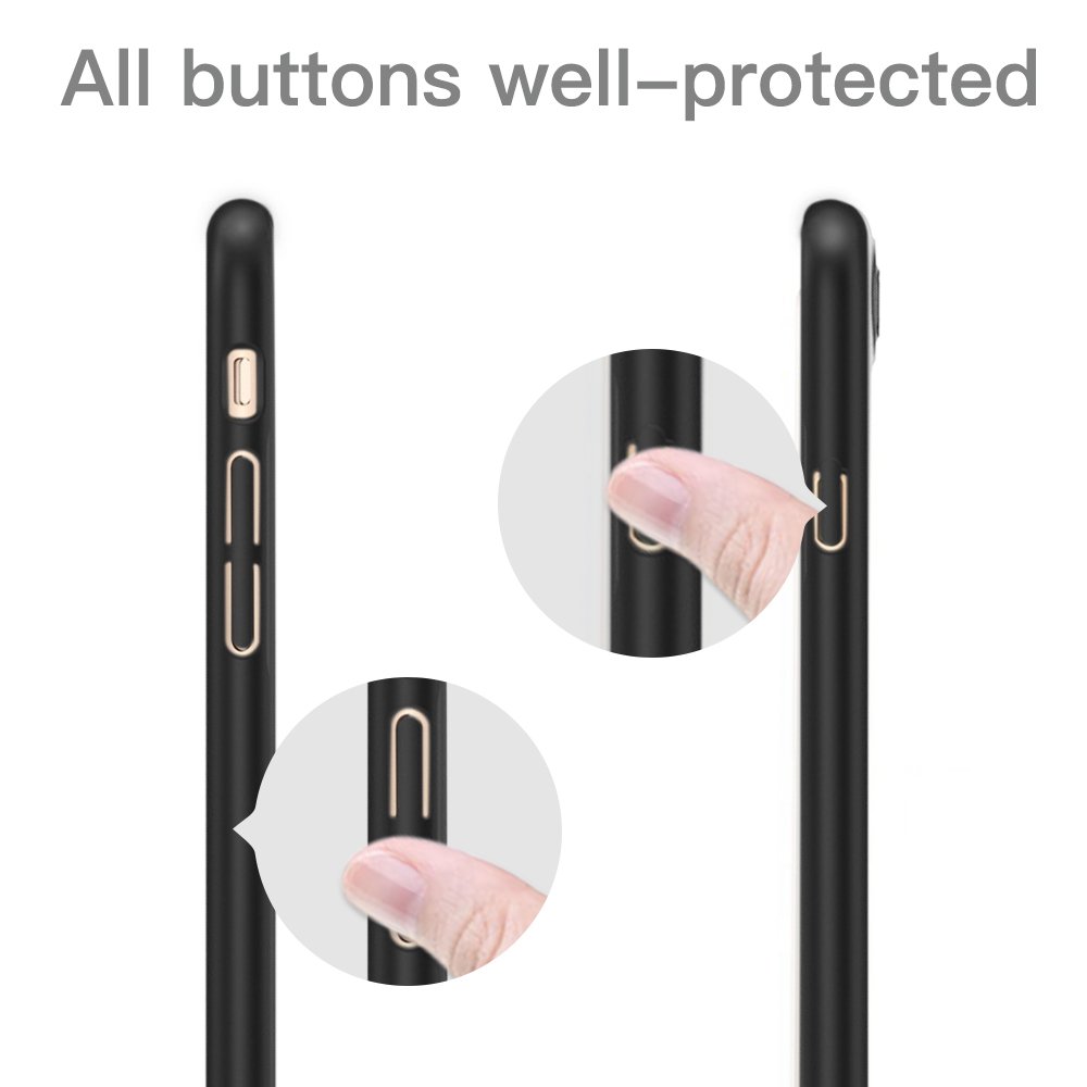 Hülle für iPhone 6 6S, Senisttech iPhone 6S 6 Ultra Slim Schutzhülle ,Anti-Scratch Shockproof und Schutz vor Fingerabdruck, Staub Handyhülle Case für iPhone 6/6S 4.7 Zoll (Schwarz)