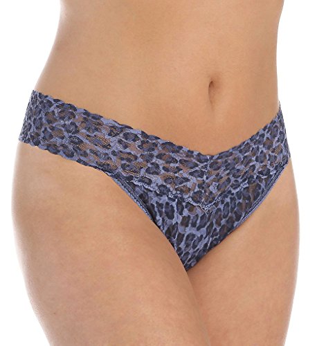 Hanky Panky Original Rise Pattern Thong (4811PTN) O/S/Denim Cat