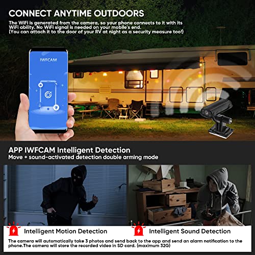 RVsTrailer™ Reverse Hitch Guide Camera and Adhesive Base