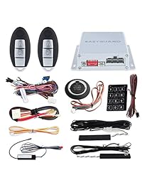 EASYGUARD EC002 NI Smart Key car Alarm System Remote Engine Start Push Button Start Touch Password Entry Universal Version Hopping Code FSK Technology