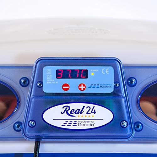 Borotto Real 24 Expert | Brutautomat Vollautomatisch Professionelle für 24 oder 96 Kleine Eier, Automatischem Eierwendemechanismus, Temperaturregelung, Luftbefeuchter Sirio | Hergestellt in Italien – Bild 4