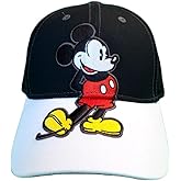 Disney Big Mickey Mouse Classic Embroidered - Hook and Loop Closure Baseball Cap (Youth)