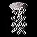 Saint Mossi Modern Glass Bubble Chandelier Lighting, Raindrop Flush Mount Ceiling Light Fixture, Pendant Lamp for Dining Room Livingroom 4 GU10 Bulbs Required H31 X D20