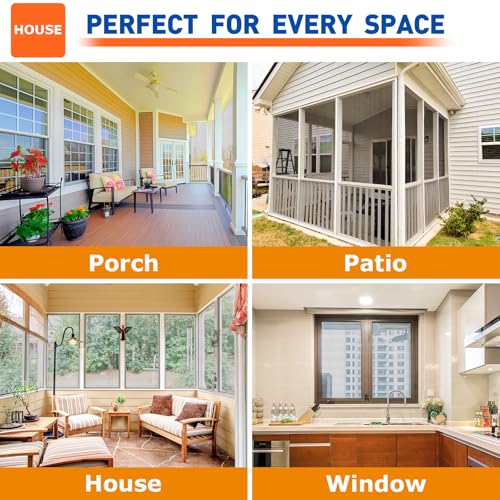 HOFUDON Window Screen Mesh, 39"x100' (100cm x 30m) Black | Moustiquaire Rouleau, Moustiquaire Magnétique Replacement, DIY Fiberglass Mesh, Window Screen Door Mesh For House Windows