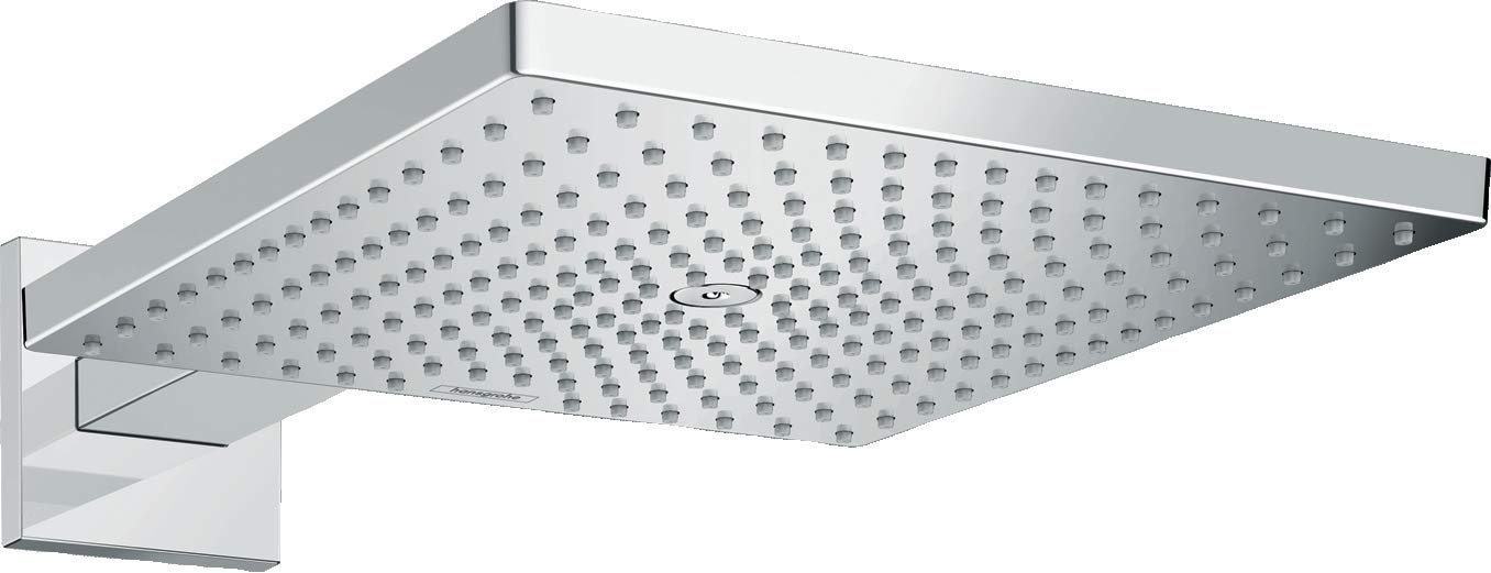 hansgrohe Raindance E Overhead shower 300 1 spray water-saving 9 l/min with shower arm, chrome, 26239000