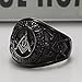 MOWEN Jewelry Men's Black Plated Stainless Steel Masonic Vintage Ring 3D Large G Mason Master Freemason /Master Mason Vintage Signet Ring (12)