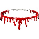 Soochat Halloween Dripping Blood Choker Necklace Vampire Blood Choker Necklace for Vampire Halloween Costume Accessory