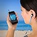 GOgroove Blue In-Ear Earbud Headphones with Hands-Free Calling Microphone, Tangle Free Cord and Noise Isolation - In Line Controls for Music & Calls & 4 sets of Gel Ears for Custom Comfort