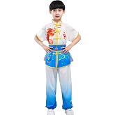 Kids Kung Fu Uniform Boy Girl Tai Chi Wushu Suits Short Sleeve Martial Arts | 2Pcs Kids Kung Fu Top Pants Tai Chi Wushu Training For Boys Girls Chinese New Year Martial Arts Lessons Cosplay Party