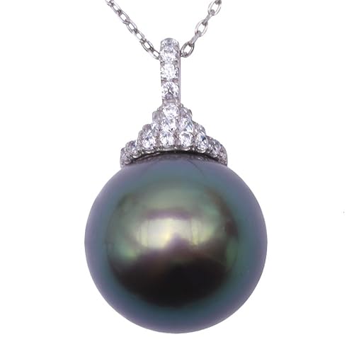 Jyx Aaa Perle Tahiti12 13 Mm Grande Taille Paon Vert Rond