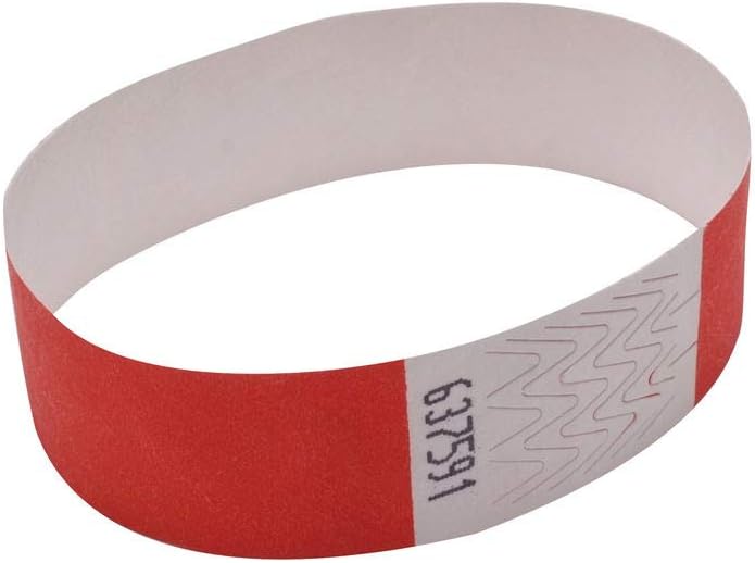 Announce Wrist Band 19mm Warm Red (Pack of 1000) AA01839, 19 mm