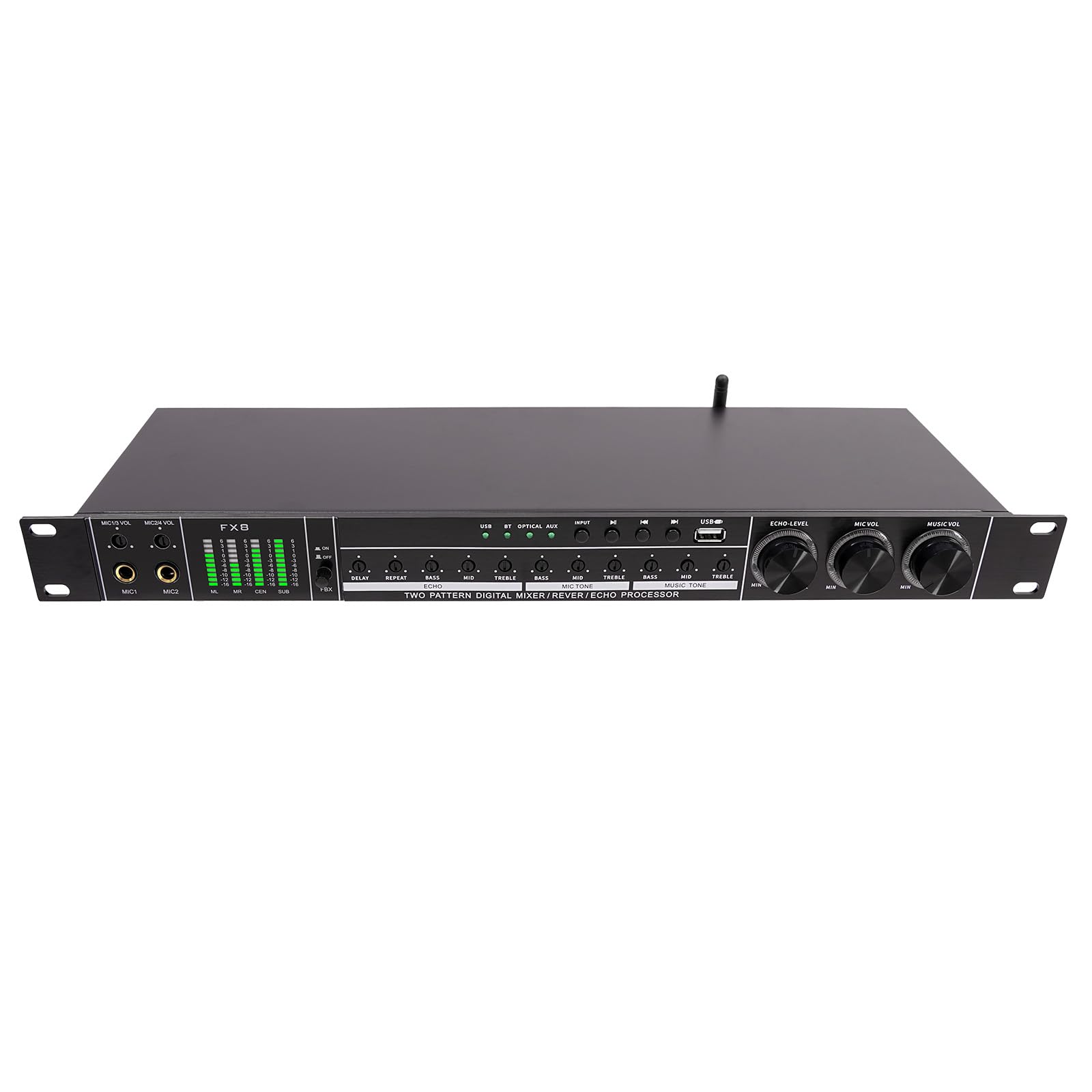 Metal Audio Processor Mixer 25W 110V Vocal Effects