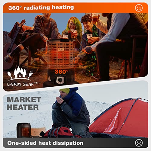 Campy Gear 2 in 1 Outdoor Propane Heater & Stove with Hose and Grill