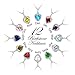 Love Heart Necklace Created January Birthstone Necklace Jewelry Simulated Garnet Sterling Silver Necklace Gifts for Mom