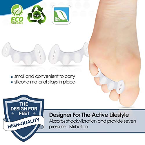 ALSTEN Anatomical Toe Separators,Correct Your Toes Naturally | Great for Pedicure, Bunion Corrector & Yoga(2 Pack)