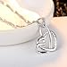 WensLTD Clearance! Women Luxury Necklace Jewelry Charm Heart Shaped Pendant Chain Choker (Silver-1)