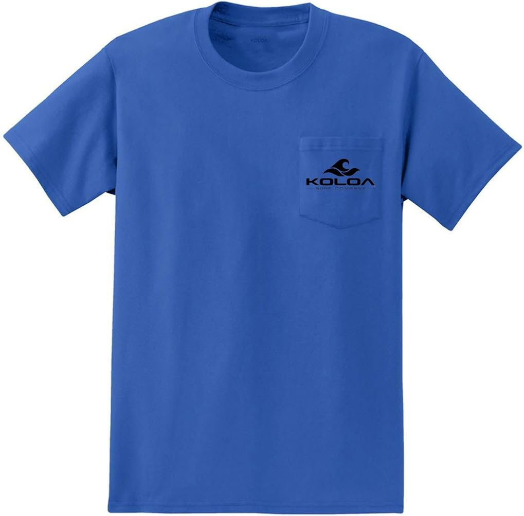 Koloa Surf Pocket Logo Tee Classic 2-Sided Wave Logo Heavy Cotton T-Shirts