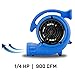 B-Air VP-25 1/4HP Blower Floor Fan, High Velocity Heavy Duty Industrial Air Mover, Utility Electric Carpet Dryer, Water Damage Equipment, Green