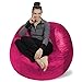 Sofa Sack Bean Bag Chair - Plush, Ultra Soft - Memory Foam Bean Bag Chair with Microsuede Cover - Stuffed Foam Filled Furniture and Accessories for Dorm Room 4 Feet - Magenta