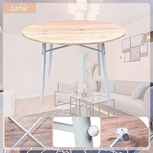 Dporticus 5-Piece Kitchen & Dining Set Kitchen Table and Chairs with Metal Legs