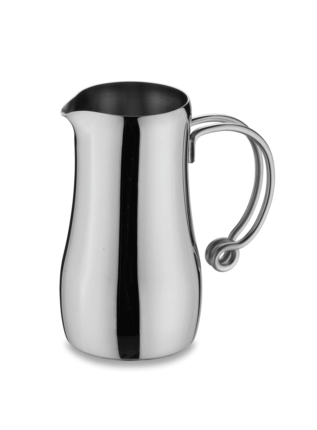 Café Stal Elements Stylish 18/10 Stainless Steel Milk Jug with Cool Touch Wire Handles, Mirror Polished, 17oz