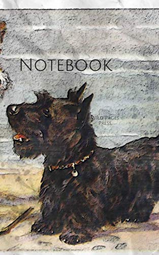 Notebook: Old Buddies at Play Dog Best Friends Terrier Beach Friends by Wild Pages Press