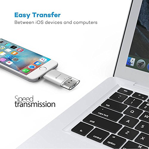 Elecrow 64GB USB Flash Drive External Storage Memory Expansion Adapter Compatible with iPhone 5, 5s, 5c, 6, 6 Plus, 6s, 6s Plus 7 7Plus iPads iPods iOS PC - Thumbnail 4