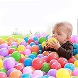FUN! Bag of 100 Plastic Play Pit Balls - Made with the Highest Quality Materials Available - Crush Proof - Non Toxic - Lead Free - Phthalate Free - BPA Free - Great for Toddlers, Babies, Kids, Small Pets - Ideal for Play Pools, Ball Pits, Playpens & Playhouses